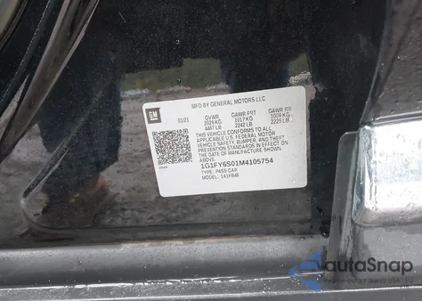 2021 Chevrolet Bolt Ev Fwd Lt из США, поврежденный, VIN 1G1FY6S01M4105754